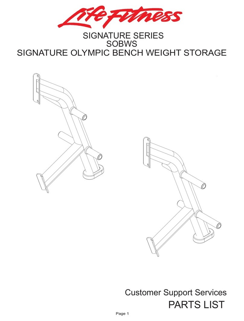 Life Fitness SOBWS parts list