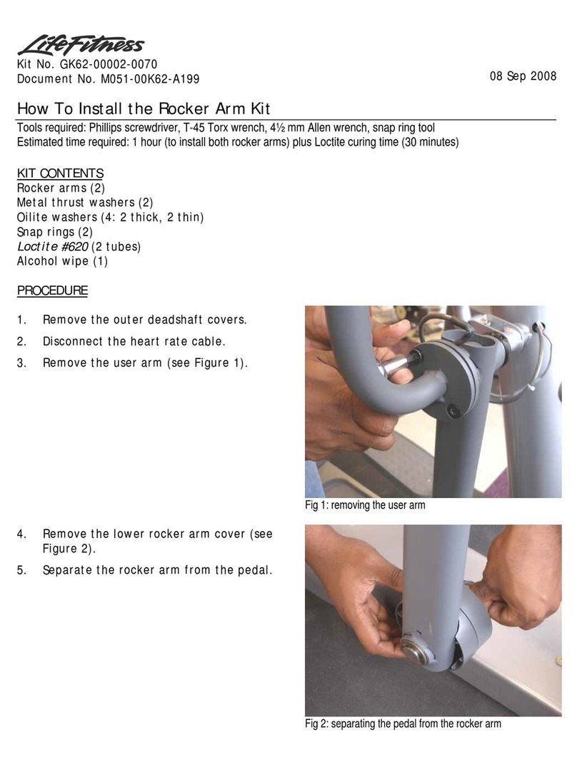 Life Fitness Rocker Arm Kit installation manual