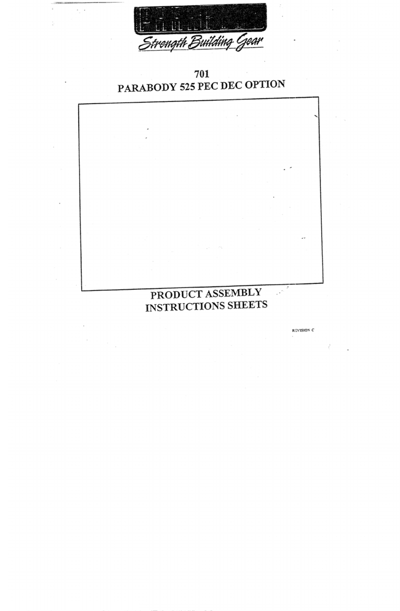ParaBody 701 Product assembly instruction sheets