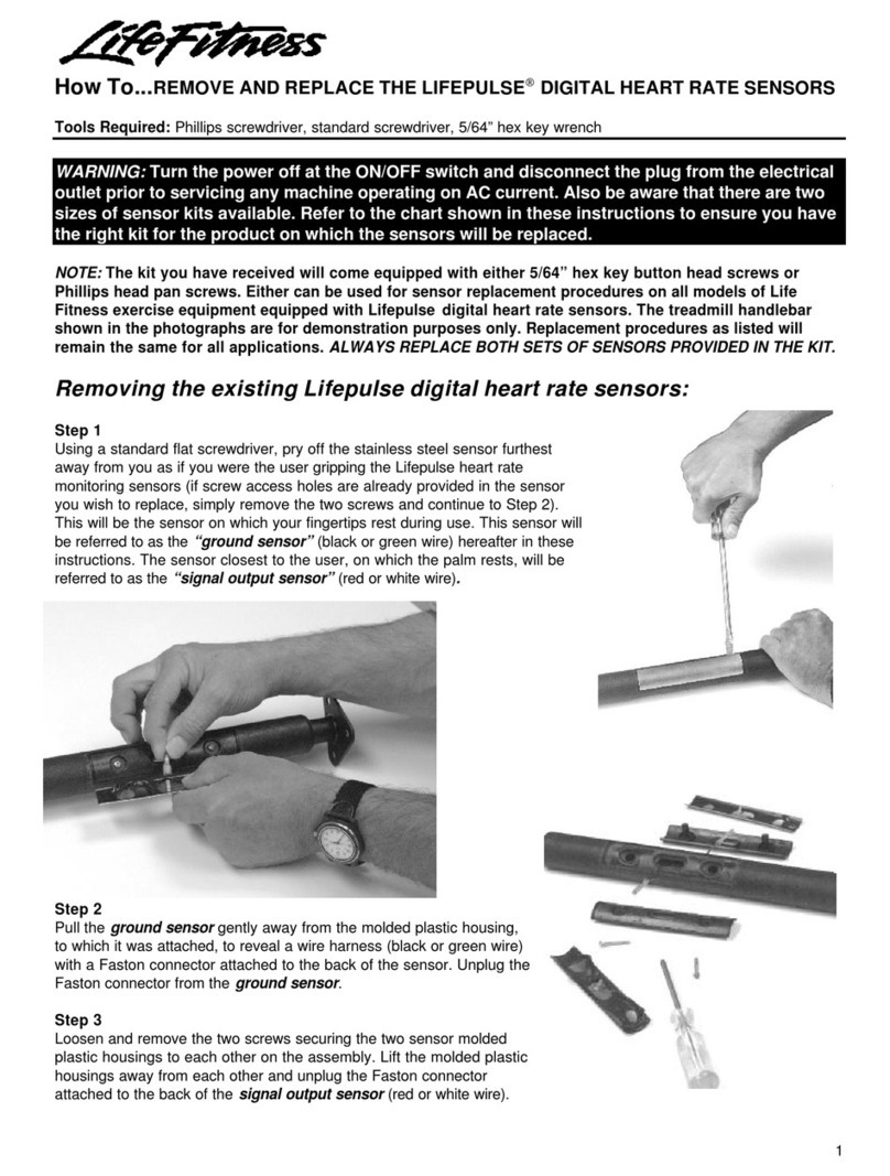 Life Fitness Lifepulse Digital Heart Rate Sensors Replacement guide