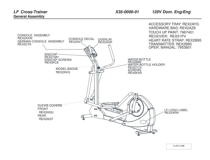 Life Fitness X35-01 parts list
