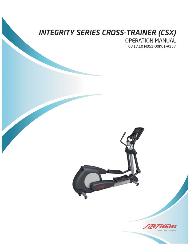 Life Fitness INTEGRITY SERIES M051-00K61-A137 Operation manual