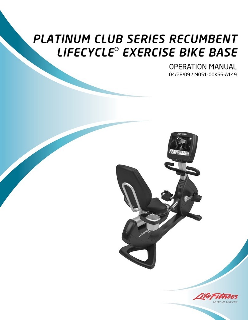 Life Fitness LIFECYCLE M051-0K66-A149 Operation manual Life Fitness LIFECYCLE M051-0K66-A149 Operation manual