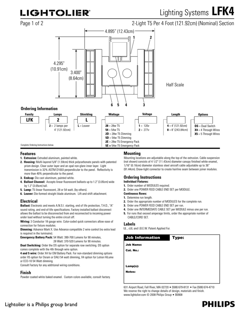 Lightolier LFK4 User manual