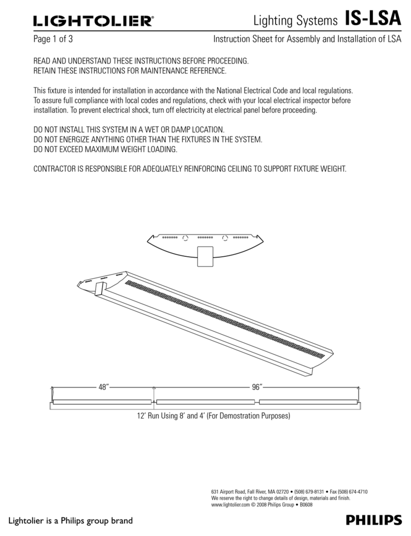 Lightolier IS-LSA User manual Lightolier IS-LSA User manual