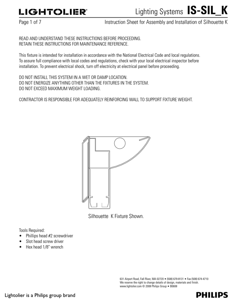 Lightolier IS-SIL_K instruction sheet Lightolier IS-SIL_K instruction sheet