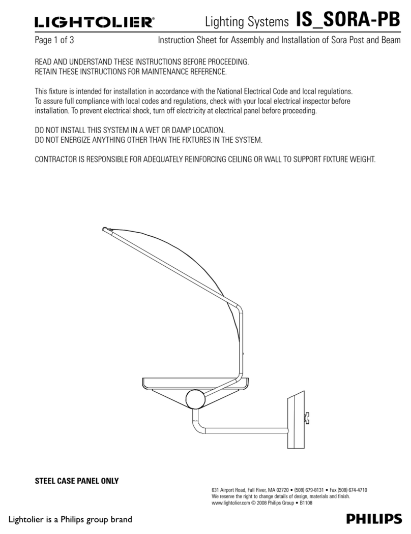Lightolier Lighting Systems IS_SORA-PB User manual