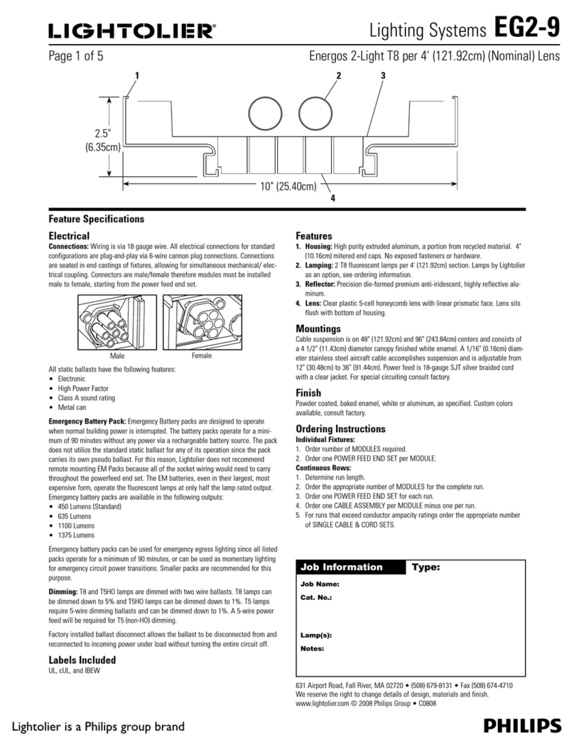 Lightolier Lighting Systems EG2-9 User manual Lightolier Lighting Systems EG2-9 User manual