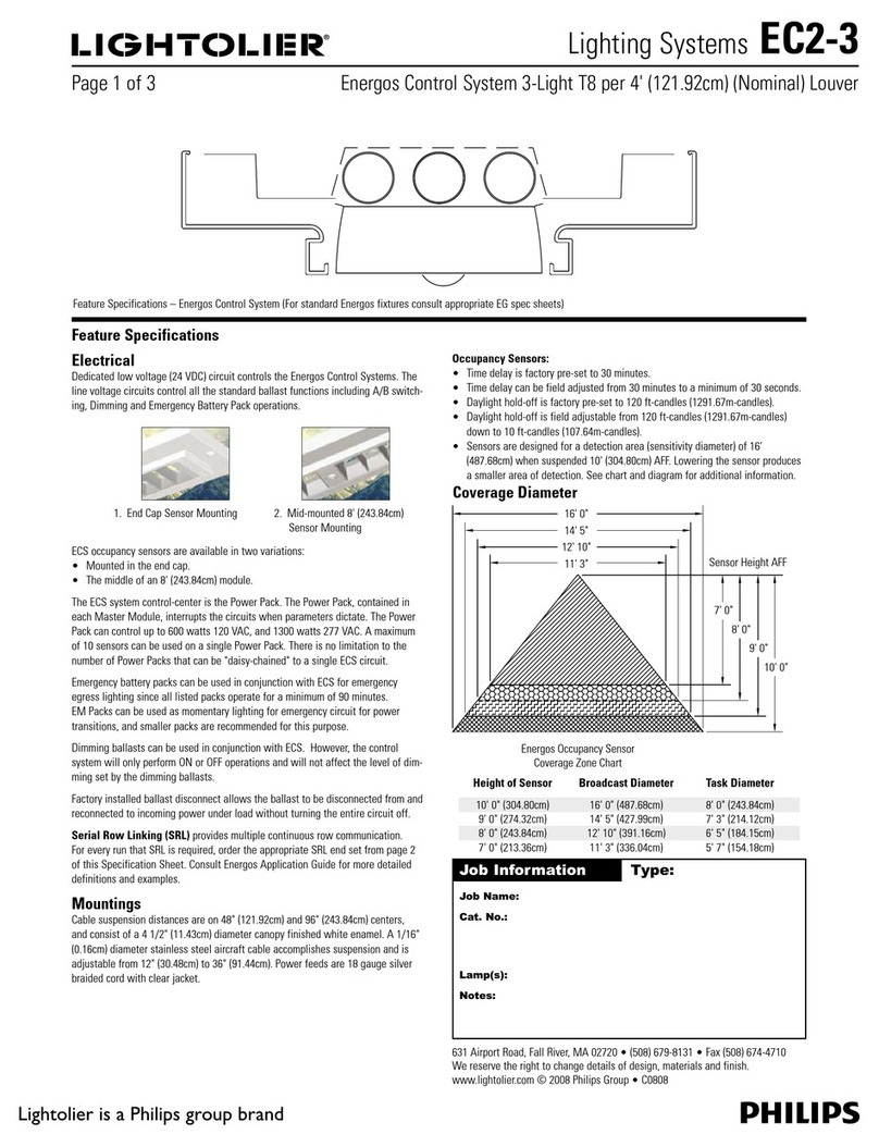 Lightolier Lighting Systems EC2-3 User manual