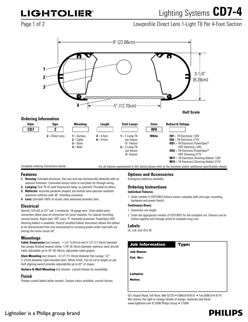 Lightolier CD7-4 User manual Lightolier CD7-4 User manual