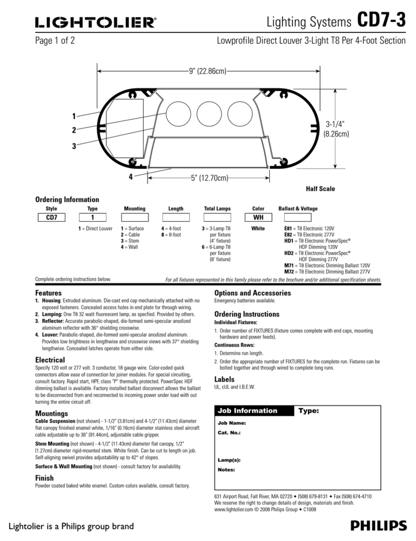 Lightolier CD7-3 User manual