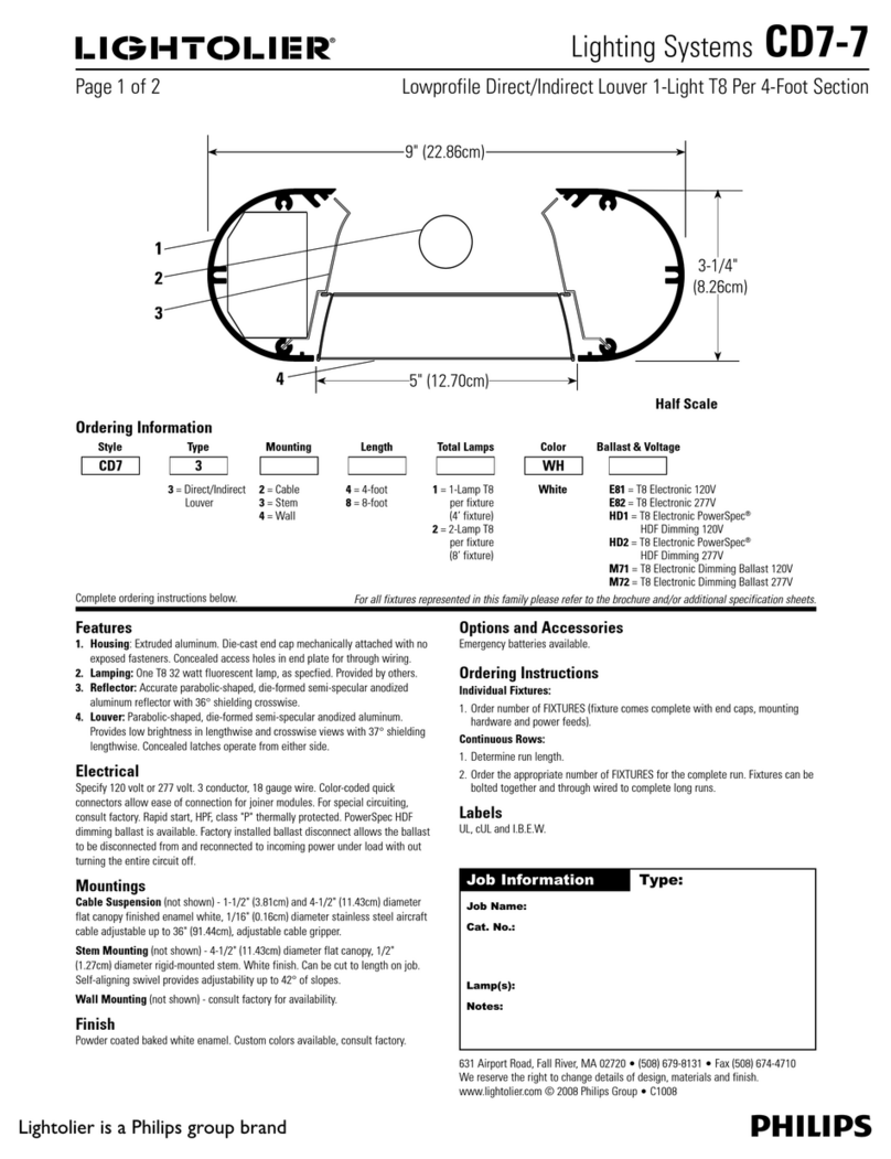 Lightolier CD7-7 User manual