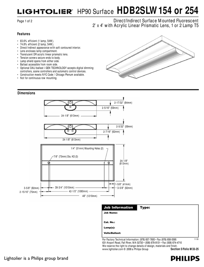 Lightolier HDB2SLW154 Specification sheet