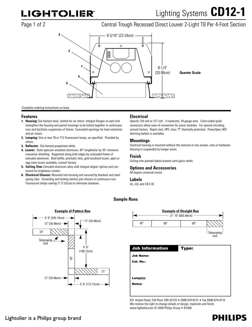 Lightolier Indoor Lighting CD12-1 User manual Lightolier Indoor Lighting CD12-1 User manual