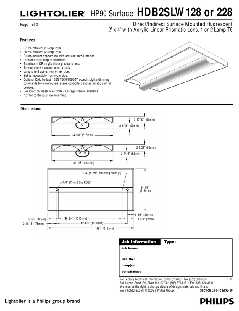 Lightolier HDB2SLW128 Specification sheet