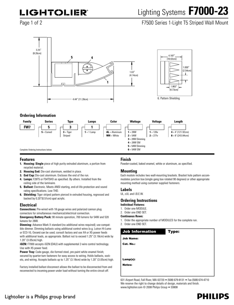 Lightolier F7000-23 User manual