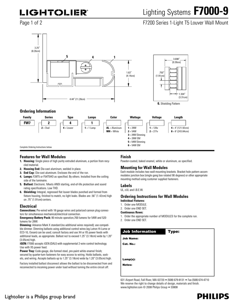 Lightolier F7000-9 User manual