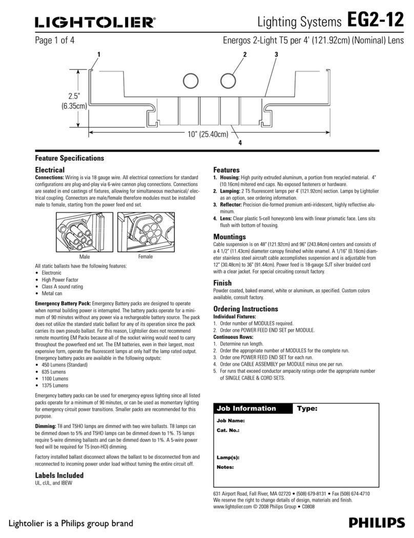 Lightolier EG2-12 User manual