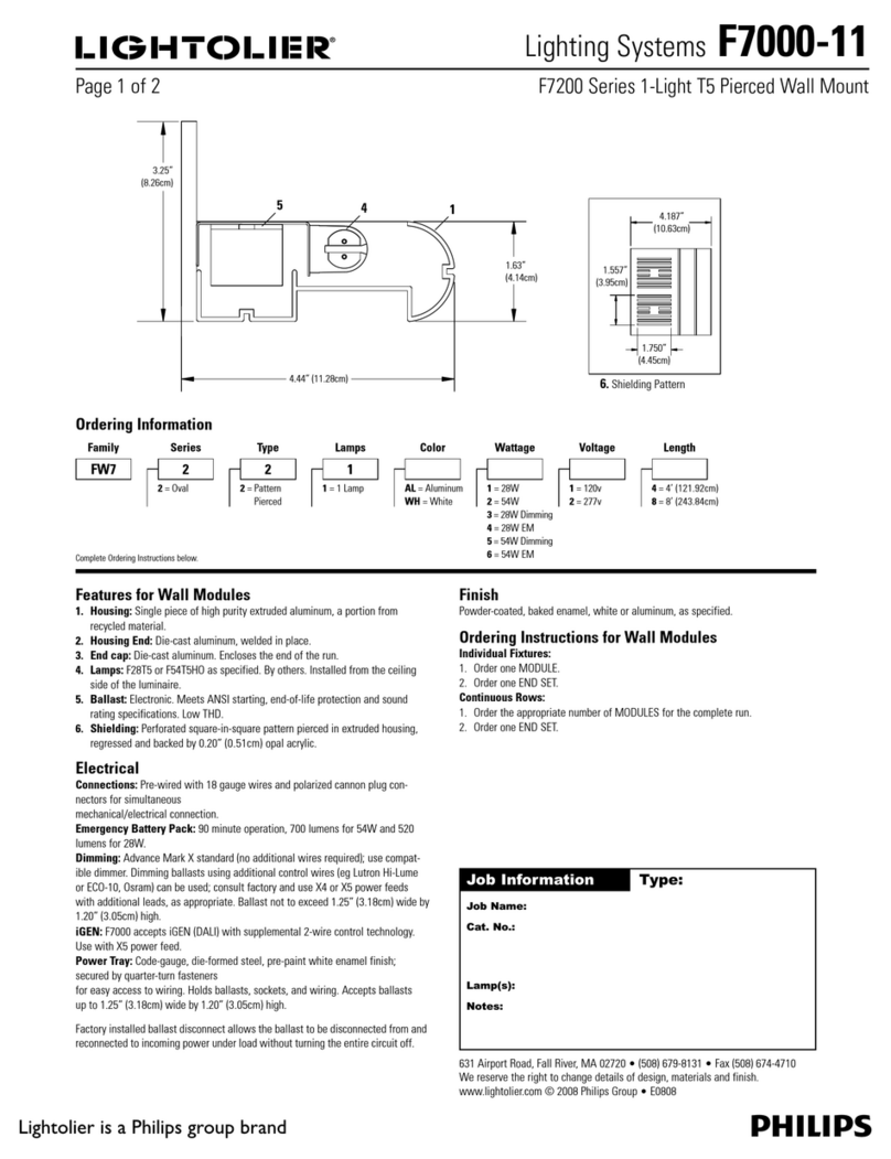Lightolier F7000-11 User manual