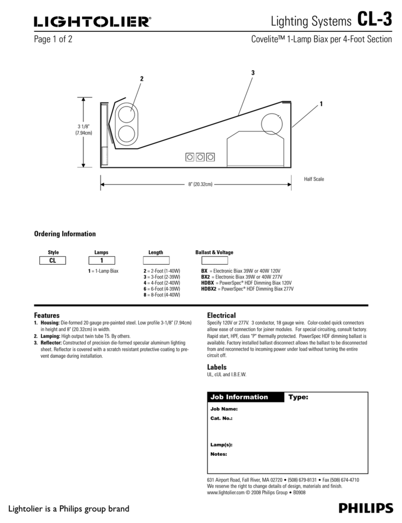 Lightolier Covelite CL-3 User manual