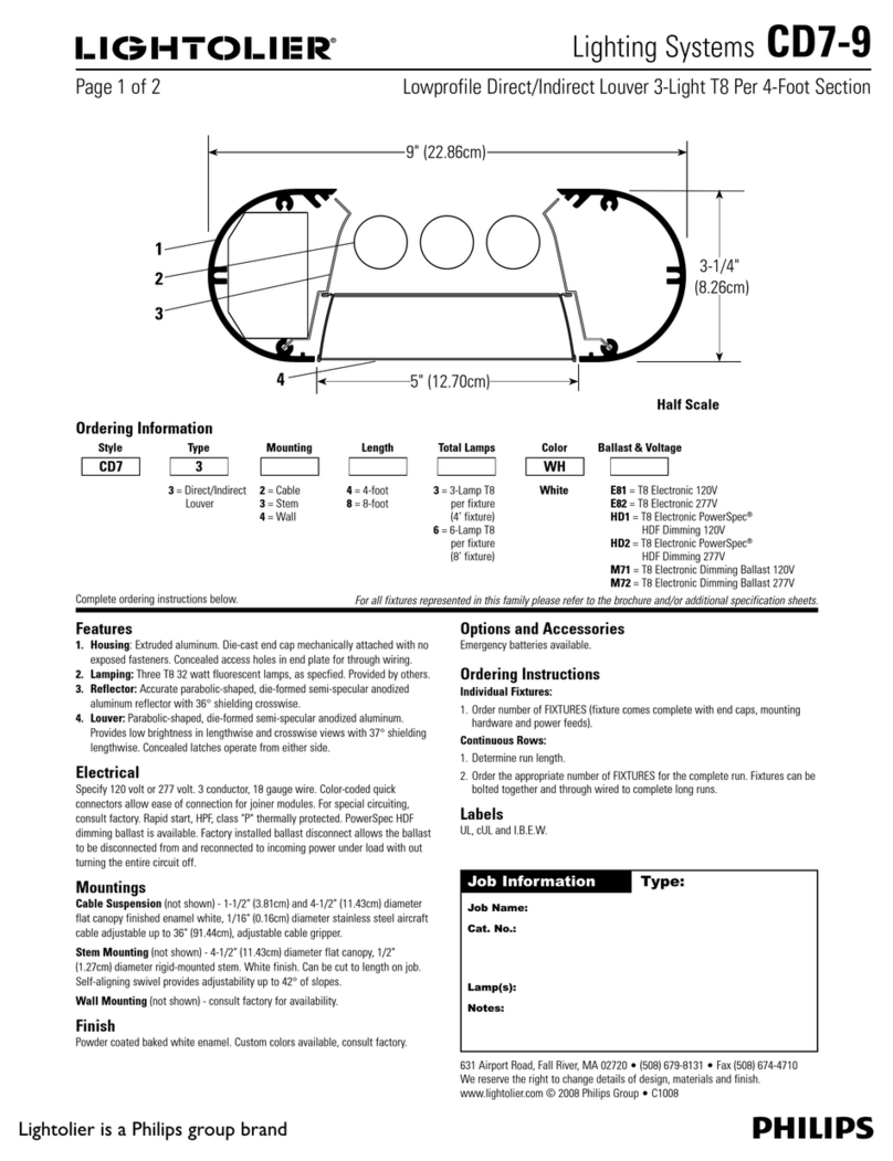 Lightolier CD7-9 User manual