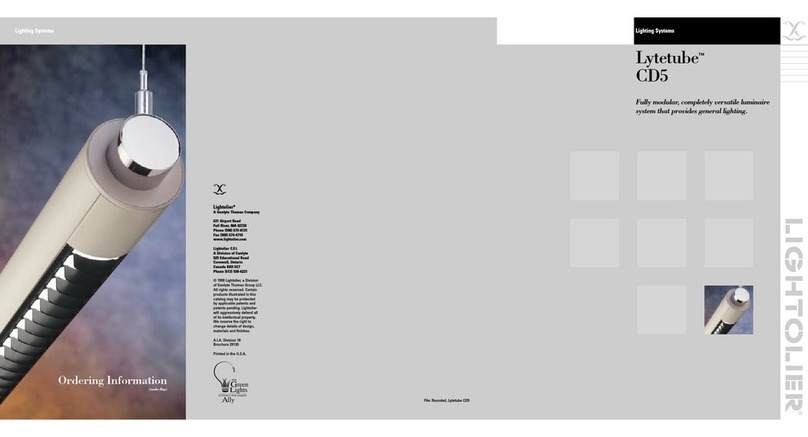 Lightolier Lytetube CD5 User manual