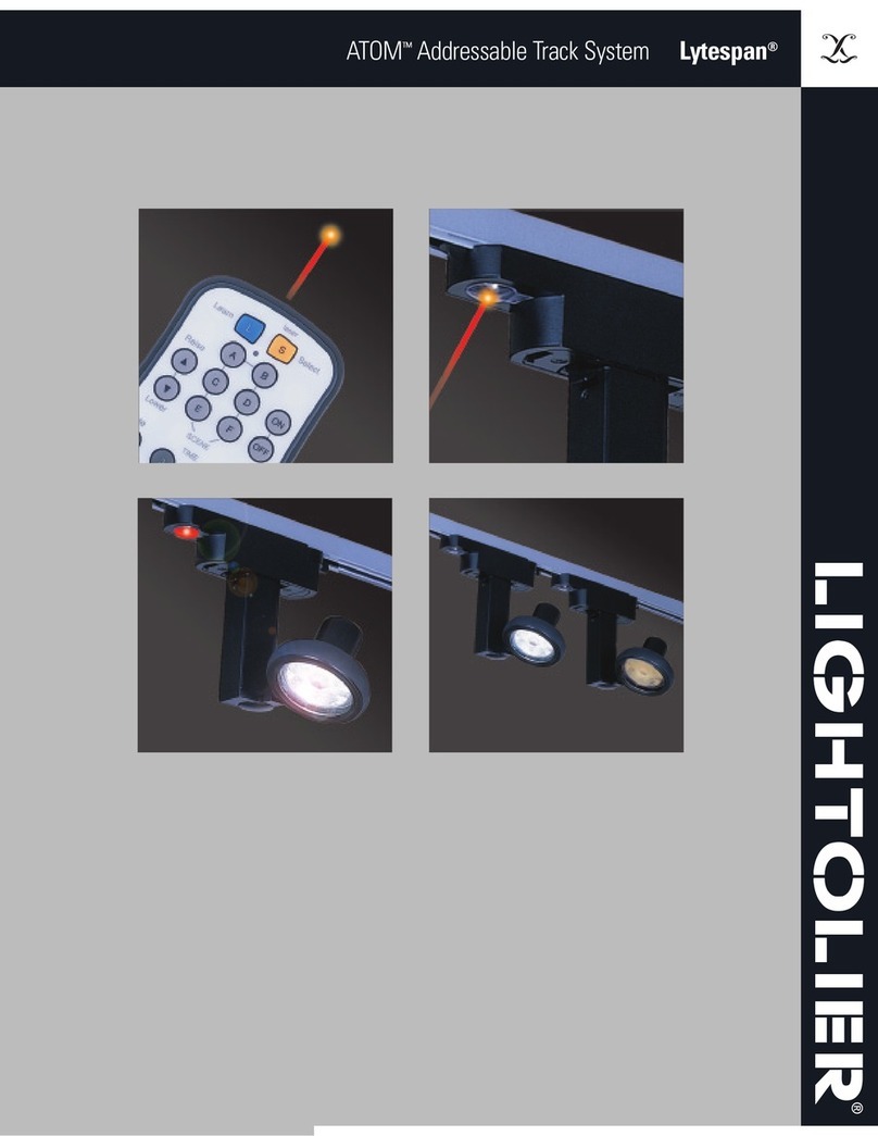 Lightolier Lytespan Addressable Track System User manual