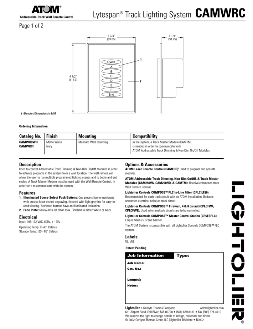 Atom Lytespan CAMWRC User manual