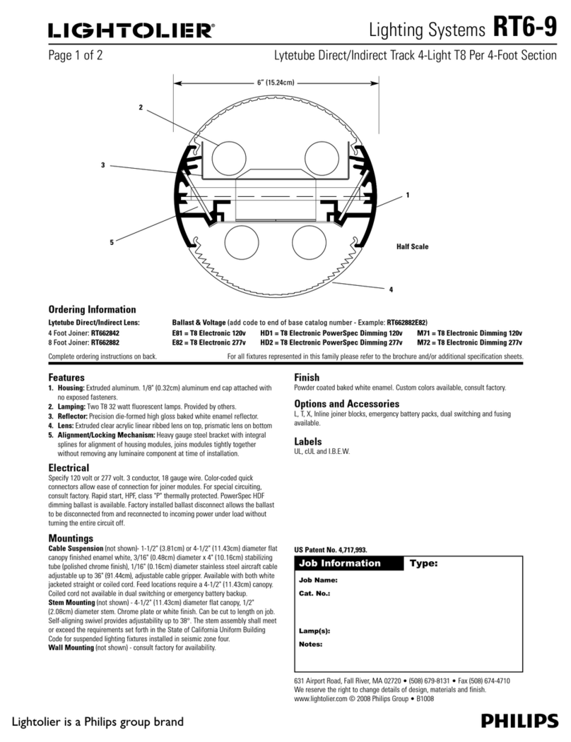 Lightolier RT6-9 User manual
