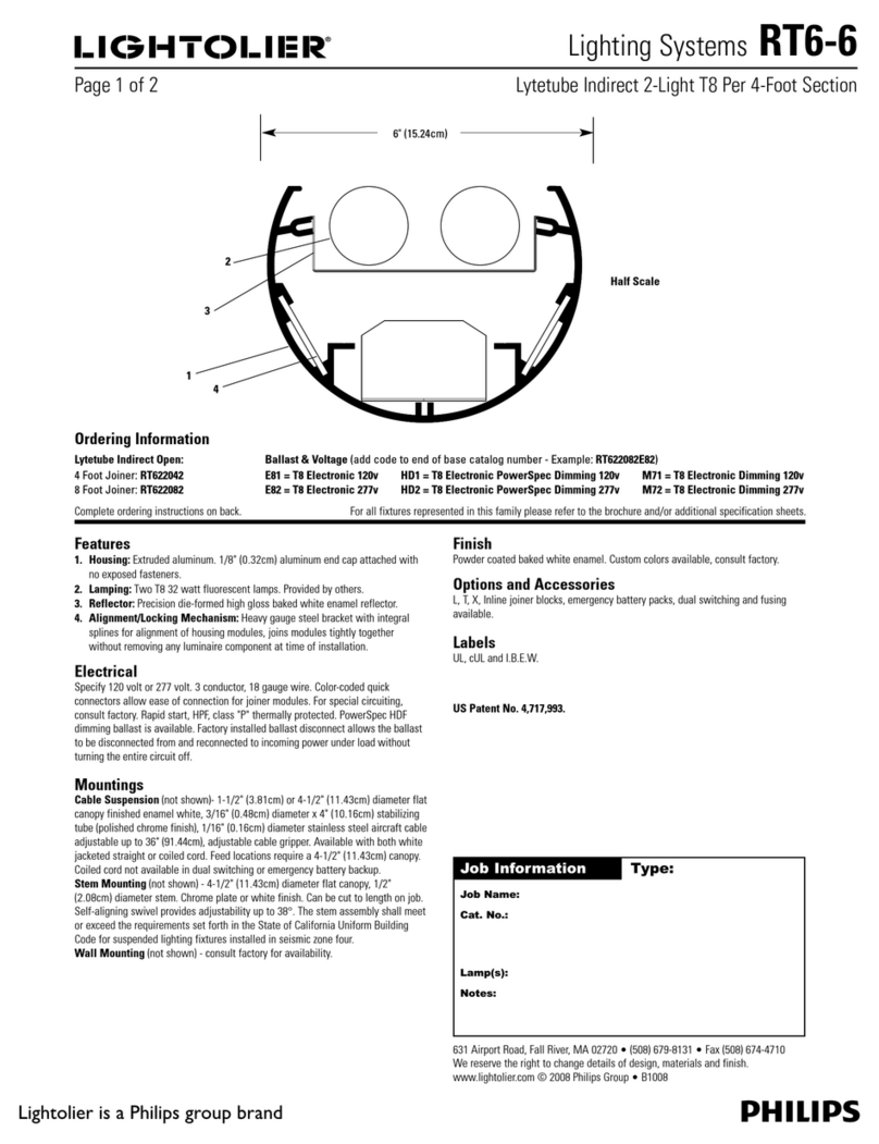 Lightolier RT6-6 User manual
