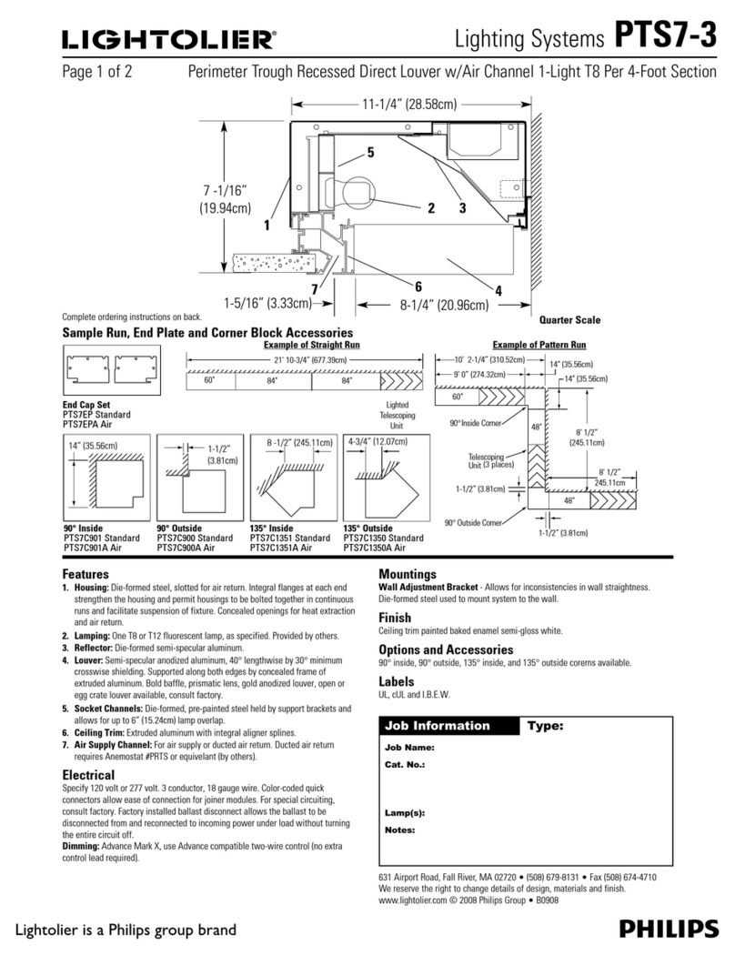 Lightolier PTS7-3 User manual
