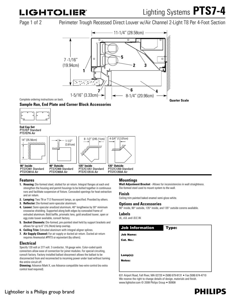 Lightolier PTS7-4 User manual