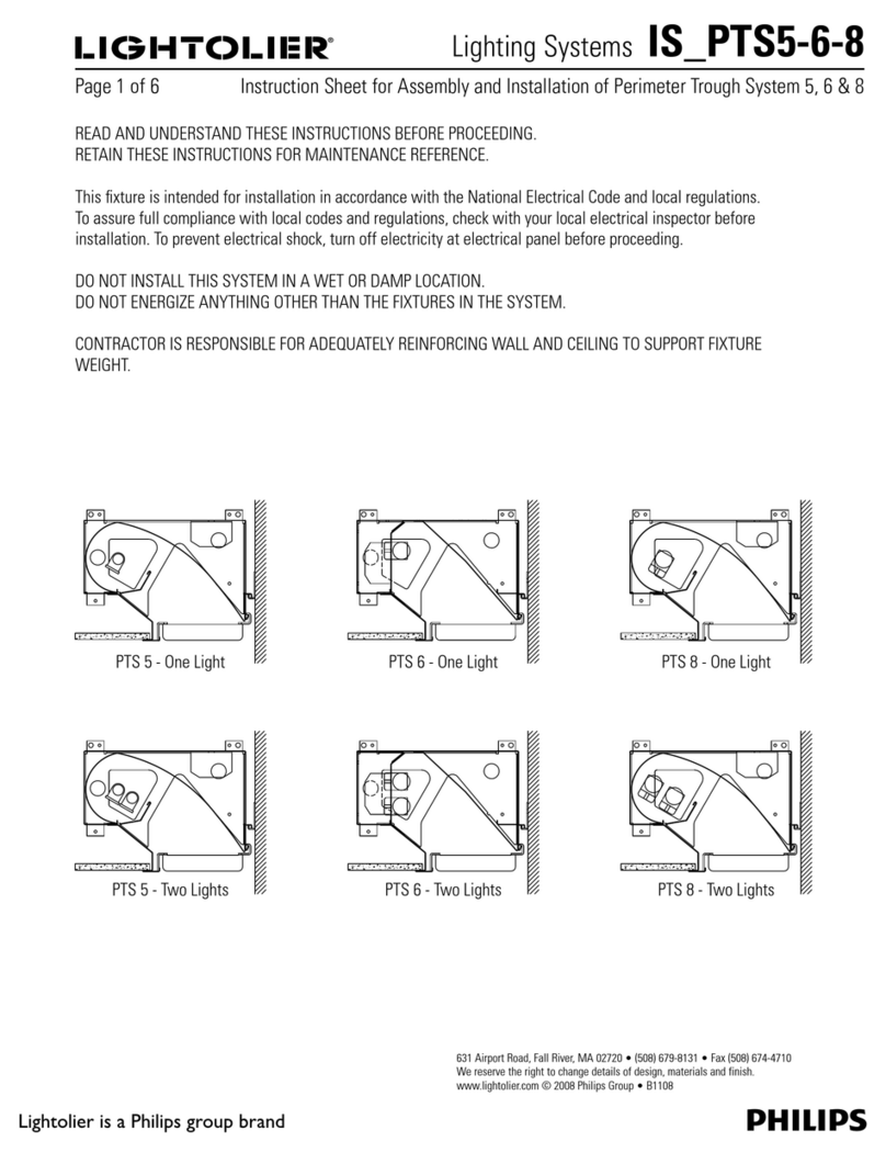 Lightolier Lighting Systems IS_PTS5-6-8 Instruction manual Lightolier Lighting Systems IS_PTS5-6-8 Instruction manual