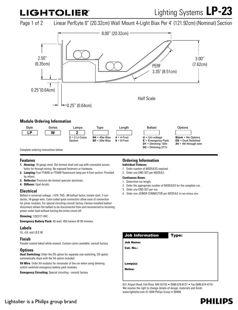 Lightolier LP-23 User manual