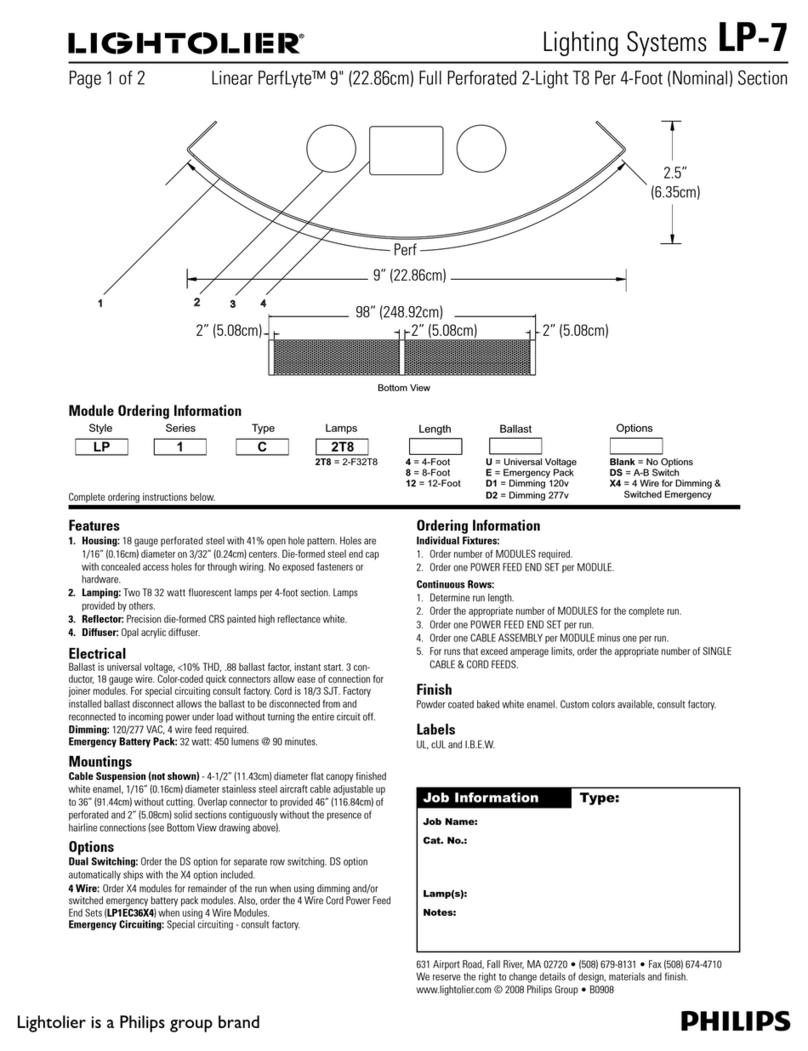 Lightolier LP-7 User manual