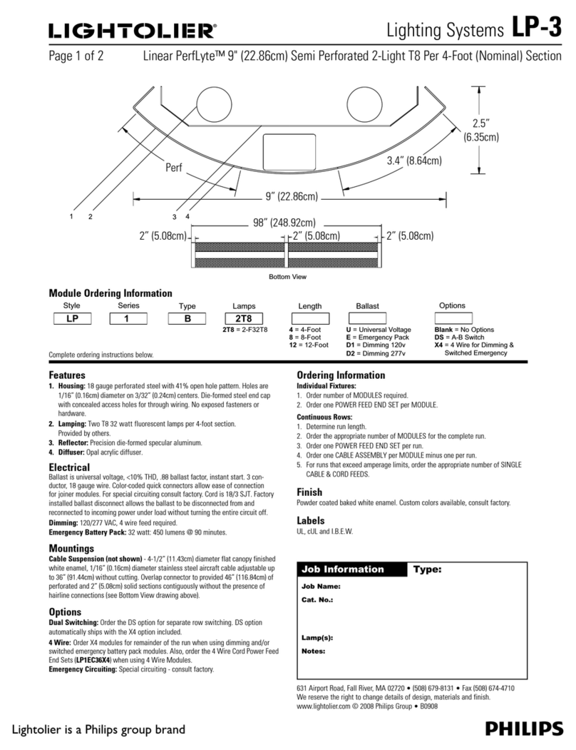 Lightolier LP-3 User manual