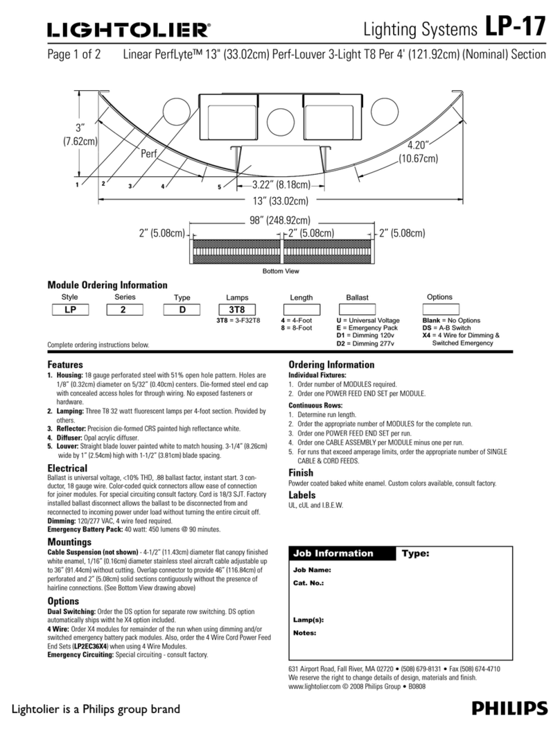 Lightolier LP-17 User manual Lightolier LP-17 User manual