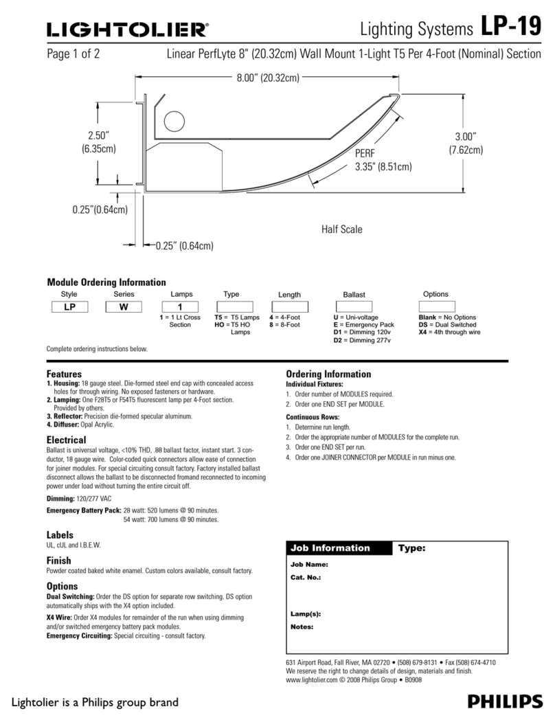 Lightolier LP-19 User manual