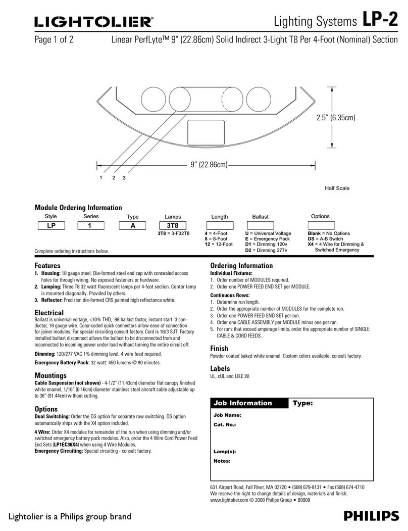 Lightolier LP-2 User manual