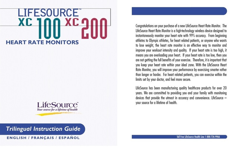 LifeSource XC100 Instruction guide