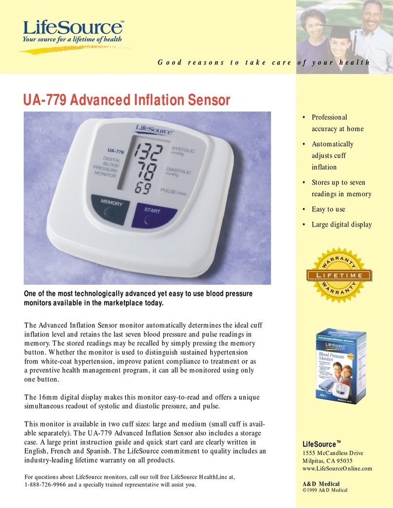 LifeSource UA-779 User manual LifeSource UA-779 User manual