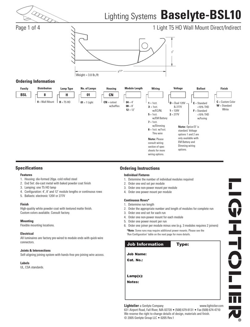 Lightolier Baselyte-BSL10 datasheet