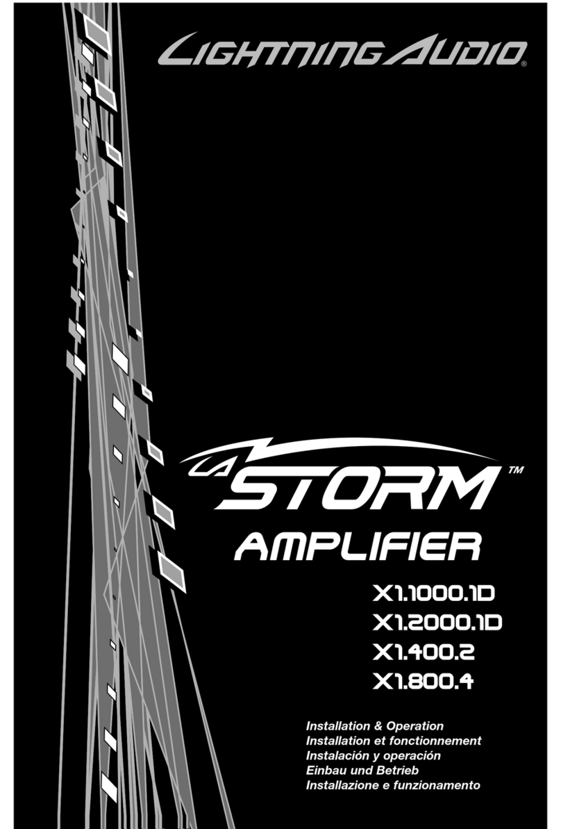 Lightning Audio Storm X1.1000.1D Installation & operation