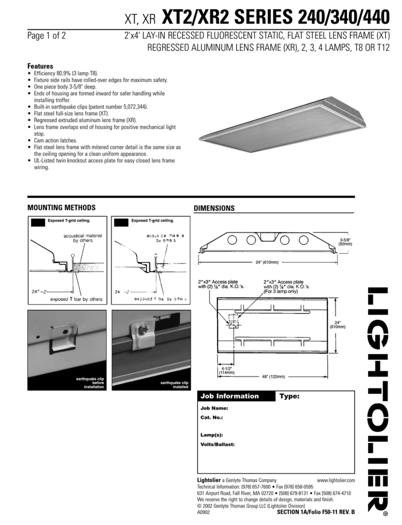 Lightolier 240 User manual