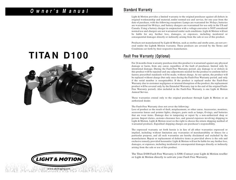 Light & Motion TITAN D100 owner's manual