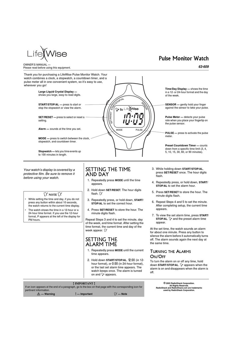 LifeWise 63-609 owner's manual