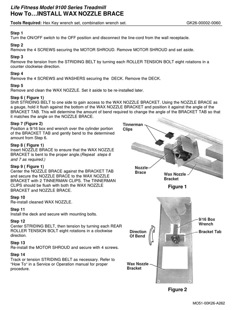Life Fitness Treadmill 9100 Series User manual
