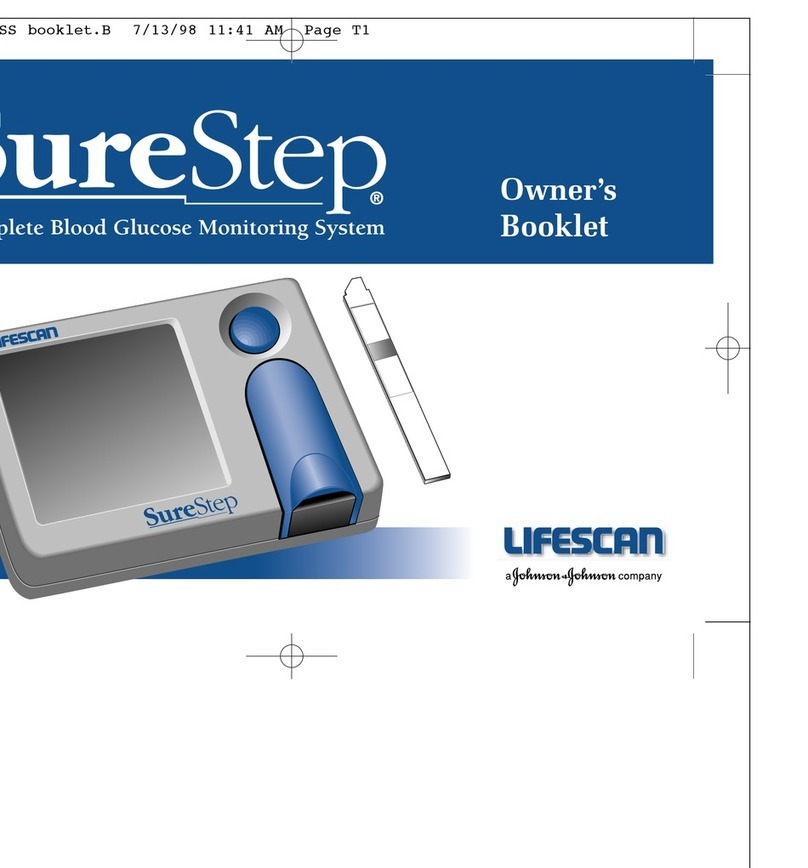 Lifescan SureStep blood glucose monitoring system owner's booklet