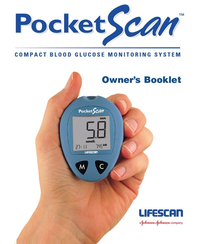 Lifescan Pocket Scan Blood Glucose Monitor System User manual