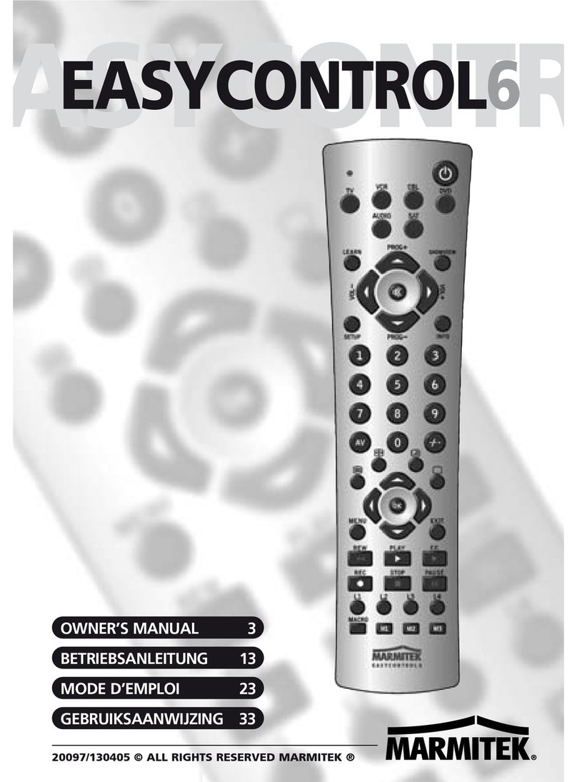 Marmitek Easycontrol 6 owner's manual